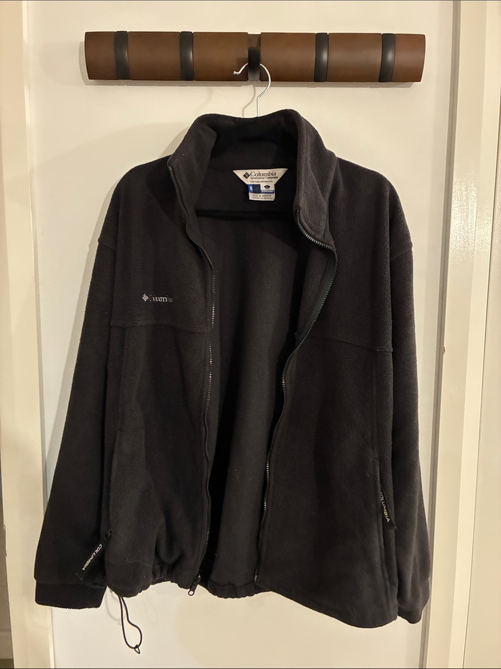 Columbia Black Full-Zip Microfleece Jacket